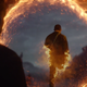 Ghost Rider stepping into a portal to Hell with the Dakhold.